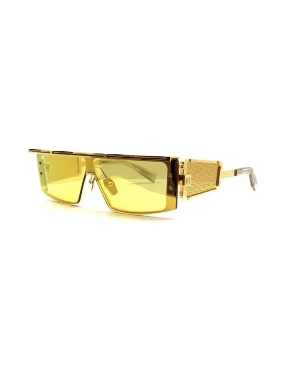 Akoni Balmain Eyewear  Wonder Boy III Oversized Gold Sunglasses Shield JAPAN